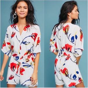 Anthropologie Floral Romper by Corey Lynn Calter